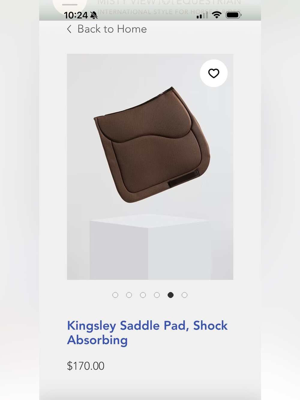 Shock-Absorbing Saddle Pad - Brown